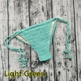thumbnail image 6 of Yuhangmm Women's Swim Shorts, Women High Waist Bikini Bottom T Back Knit Swim Pants Tie Side Beach Pool Summer Light Green L, 6 of 7
