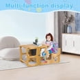 thumbnail image 4 of Toddler Standing Tower, Kid Step Stool Kitchen Stool Helper-Montessori with Chalkboard,3 in1 Folding Kitchen Tower Stool with Back, Learning Wooden Tower for Kitchen, Free Hands, Easy Assembly, 4 of 6
