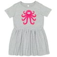 thumbnail image 3 of Inktastic Octopus Sea Creature Pink Girls Girls Toddler Dress, 3 of 5