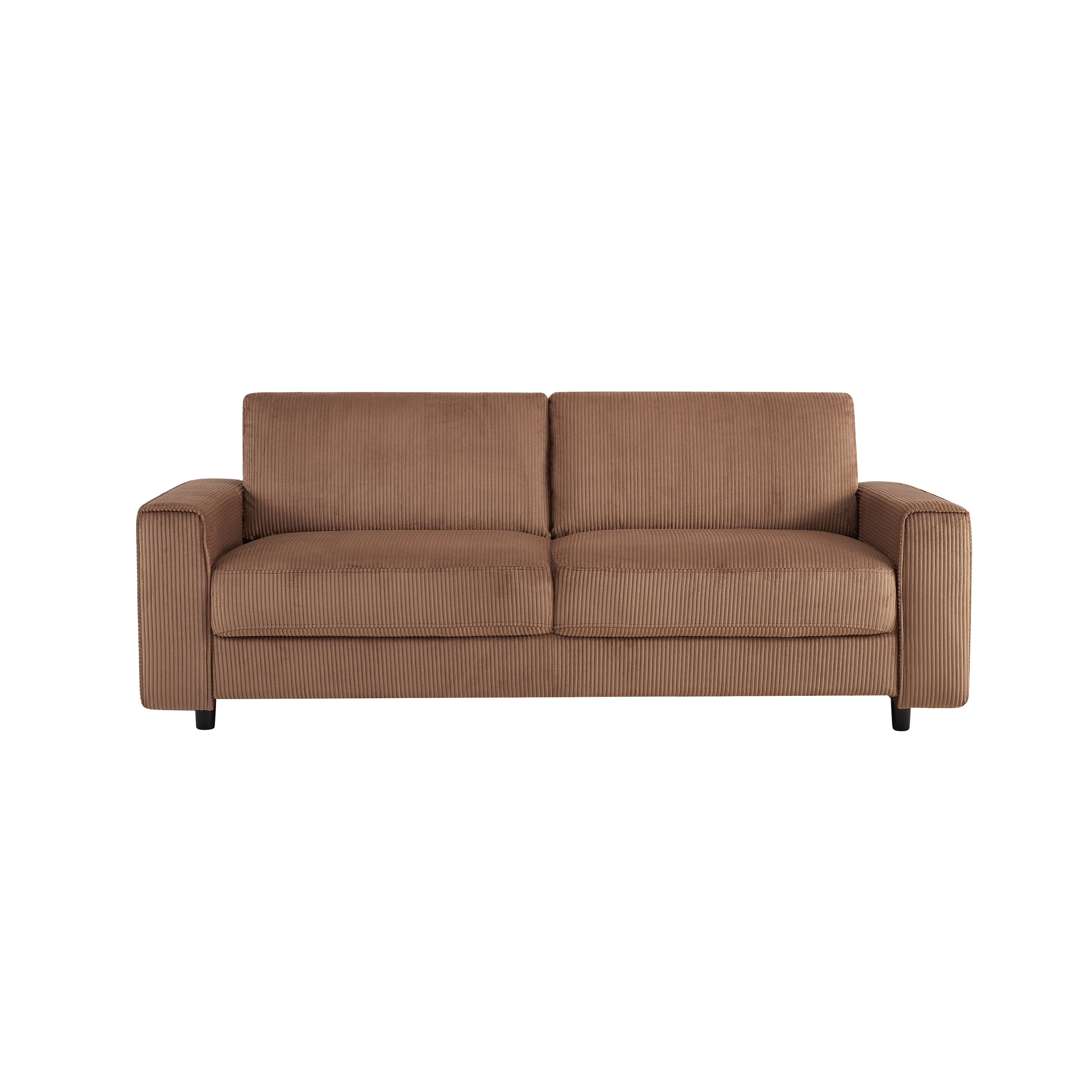 Modern Contemporary Upholstered 3-Piece Corduroy Plush Tufted Sofa Set, Brown