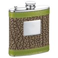 thumbnail image 1 of Visol VF5045 Bosquet Cuir Vert 6oz Flacon de Hanche, 1 of 1