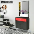 thumbnail image 6 of Black & Red Wall Mounted Barber Station Hair Styling Beauty Spa Salon Equipment with Cabinet,Drawer,Mirror, 6 of 8
