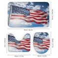 thumbnail image 3 of Flag Of The United States 4 Piece Shower Curtain Sets, with Non-Slip Rugs, Toilet Lid Cover And Bath Mat, for Bathroom Decor Set, 3 of 8