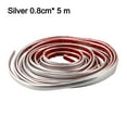 thumbnail image 4 of AOQIANLAN Flexible Corner Molding Trim Tape Anti-collision Wardrobe Moving Door Seam Self Adhesive- Decor Tape Waterproof PVC 0.8cm*5m silver, 4 of 9