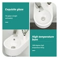 thumbnail image 6 of 13X10.44 Inch White Ceramic Rectangle Wall Mount Bathroom Sink with Single Faucet Hole,White Ceramic Bath Faucets Bathroom Vanities, 6 of 9