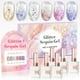 thumbnail image 1 of Set de esmaltes en gel con purpurina Double Rhythm, 15 ml x 6, con pizarra, 1 of 9