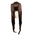 thumbnail image 3 of Perruque de Jeu Anime Marron et Noir 100cm Perruque en Soie Filet à Cheveux HU216, 3 of 9