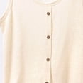 thumbnail image 4 of Bovxnpu Womens Pajama Set Crew Neck Sleeveless Button Tank Pocket Sleepwear, 4 of 5