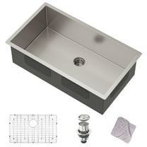 32"X19"Inch Undermount Kitchen Sink, High-quality 304 Stainless Steel Round Corner Single Bowl Deep Kitchen Sinks, 10-inch Deep Large Bar Sink