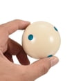 thumbnail image 4 of Uxcell 2 1/4" Pro Cup Billiard Cue Ball Pool Ball with Blue 6 Dots for Training Beige, 4 of 5