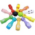 thumbnail image 2 of Juego de bolos de madera para niños Juego de bolos de madera colorido con 10 bolos con caras de animales 2 bolas Juguetes educativos para niños pequeños, 2 of 5