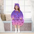 thumbnail image 7 of FORMRS Wearable Blanket Hoodie with Sleeves for Kids Cozy Flannel Sweatshirt, Pixel Love, 7 of 7
