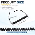 thumbnail image 2 of Uxcell cable retráctil en espiral de 5 pies 20AWG, 300V 105℃, cable de alimentación de 3 conductores, extensión de resorte de alta presión y alta temperatura para equipos portátiles y móviles, 2 of 6