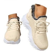 YLYL Women's Winter Sneakers​ Lace up Warm Fur Lined ​​Comfortable​ Outdoor ​Tennis Running Walking Shoes