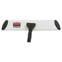 Rubbermaid Commercial Executive Microfiber Single-Sided Flat Mop Frame, 3.5W, 17L, Black/Silver