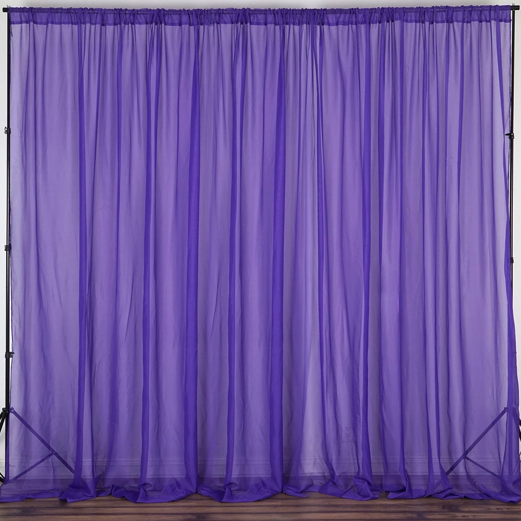 x 10 ft Purple Pipe and Drape Premier Backdrop Kit 3 ft 