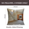thumbnail image 2 of LALILO Throw Pillow Covers Interior New Cute Clean House With High Cushion Cover 18" x 18", 2 Pack, 2 of 6