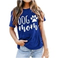 thumbnail image 3 of Fiudx Liquidación de Ahorros de Verano Tops con Estampado de Moda para Mujer, Blusa de Manga Corta, Camisetas Divertidas con Cuello Redondo, 3 of 3