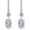 White, variant on Sterling Silver Diamond Earrings for Women, Classic Oval Cut 6Ct/Pair Lab Simulated Pink Diamond Drop Dangle Earrings White Gold Plated Jewelry Gifts for Her Birthday