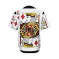 thumbnail image 2 of King Of Diamonds Playing Card Print Active Baseball Jersey for Men and Women, poker Button Down Women’s Baseball Team Shirts., 2 of 4