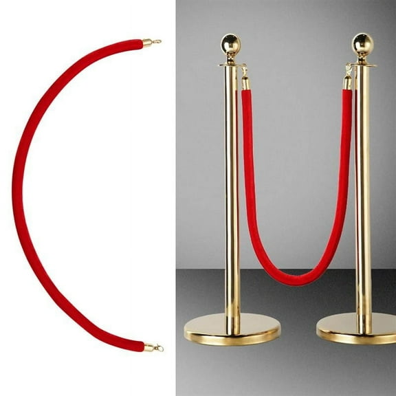 Velvet Rope Crowd Control Queue Line Barrier For Stanchion Post