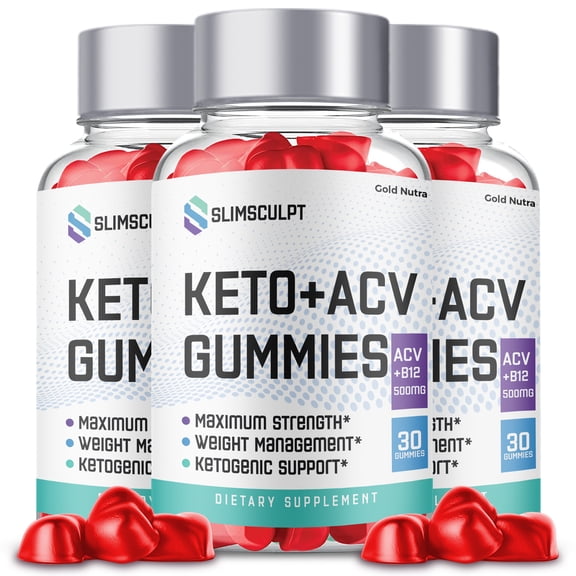 SlimSculpt Keto ACV Gummies, SlimSculpt  Keto Gummies, Slim Sculpt Gummies Apple Cider Vinegar Gummy Dietary Supplement (3 Pack)