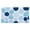 Blue, variant on Saffron Fabs 50x30 Inches 100% Soft Cotton Gray Pebble Stone Bath Rug