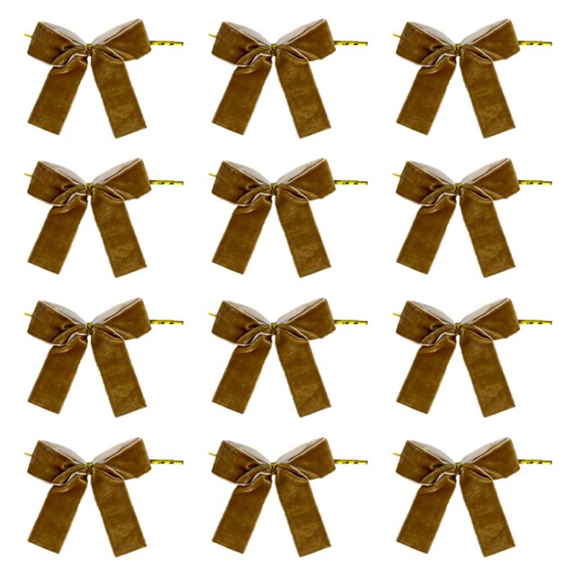 12 lazos de terciopelo para de , adornos de terciopelo, decoración navideña, fiestas, bodas, escaleras, puertas, guirnaldas decorativas. Café