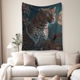 thumbnail image 2 of Flannel Fleece Throw Blanket, Soft Large Throw Blanket, Lightweight Cozy Plush Throw Blanket Fit Sofa Bed, 40"x50", Leopard, 2 of 7