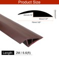 thumbnail image 2 of Uxcell Floor Transition Strip Self Adhesive, Cover for Uneven Floors 0.9" x 6.6ft Coffee, 2 of 6