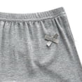 thumbnail image 6 of Miqool Girls Ribbed Knit Bike Shorts Stretch 2-13 Years Anti-Chafe Undershorts Casual Soft Elastic Bow Waist Ruffle Hem Shorts, 6 of 7