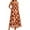 Caramel, variant on Spaghetti Strap Women Summer Sleeveless Polka Dots Print Smocked Long Maxi Dress with Pocket
