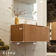 thumbnail image 2 of Eviva Leah 32 Inch Made in Spain Medium Oak Wall Mount Bathroom Vanity, 2 of 5