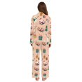 thumbnail image 3 of FORMRS Womens Pajama Set Long Sleeve Top and Pants with Pockets Soft Comfy Lounge Sleepwear, Sizes S-2XL, Beige Christmas Snowman, 3 of 7