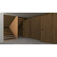 thumbnail image 3 of Invisible Solid Hidden Door with Handle | Planum 0010 Walnut with Black Hidden Frame 28" x 96" Right-hand Outswing Black Frame | Concealed Hinges Lock Handle | Modern Frameless Doors, 3 of 6