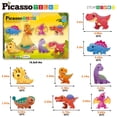 thumbnail image 2 of Magnet Tiles, bloques de construcción PicassoTiles, 8 figuras de dinosaurios, 2 of 7