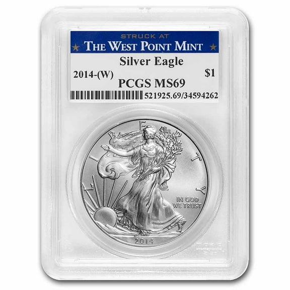 2014 (W) Silver Eagle MS-69 PCGS (West Point Label)