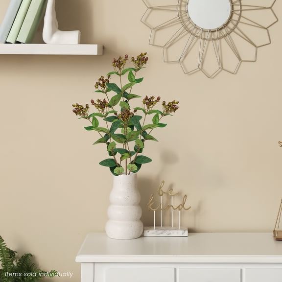 29" Burgundy Hypericum Berry Artificial Floral Spray