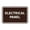 Brown, variant on Classic Framed Electrical Panel Sign (Black / Silver) - Small