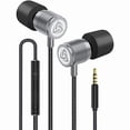 thumbnail image 1 of wonima11 Ultra Wired Earbuds in-Ear Headphones, 5 Years Warranty, Earphones with Microphone, Noise Isolating Ear Buds, Memory Foam for iPhone, Samsung, School Students, Kids, Women, Small Ears - Grey, 1 of 1