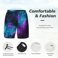 thumbnail image 3 of Mens Galaxy 2 in 1 Quick Dry Swim Trunks with Compression Liner Beach Shorts, 3 of 6