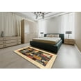 thumbnail image 4 of Ahgly Company Indoor Rectangle Contemporary Sangria Brown Abstract Area Rugs, 7' x 10', 4 of 6