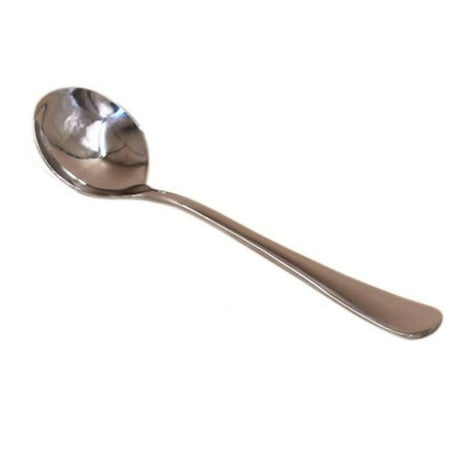 Decorative Silverplate Spoon - 1pcs Round Stainless Steel Soup Spoons Silver 1