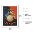 thumbnail image 2 of Zenith - Pocket Watch - Vintage Advertising Poster by Leonetto Cappiello c.1912 - Bamboo Fine Art 290gsm Paper (Unframed) 12x16in, 2 of 4