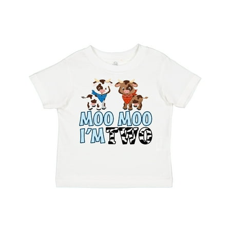 

Inktastic Moo Moo I m 2 with Cute Holstein Cows Gift Toddler Boy or Toddler Girl T-Shirt