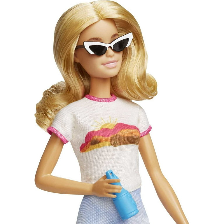 Barbie Malibu Doll & 10+ Travel with Suitcase, Blonde Fashion Doll -