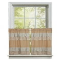 thumbnail image 2 of VHC Brands Kaila Country Cottage Ruffled Gold Ticking Stripe Curtain Tier Set 36Lx36W, 2 of 3