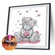 thumbnail image 2 of Pintura de diamante redondo diamante muñeca oso y corazón de amor Tmvgtek decoración de arte en el hogar, 2 of 9