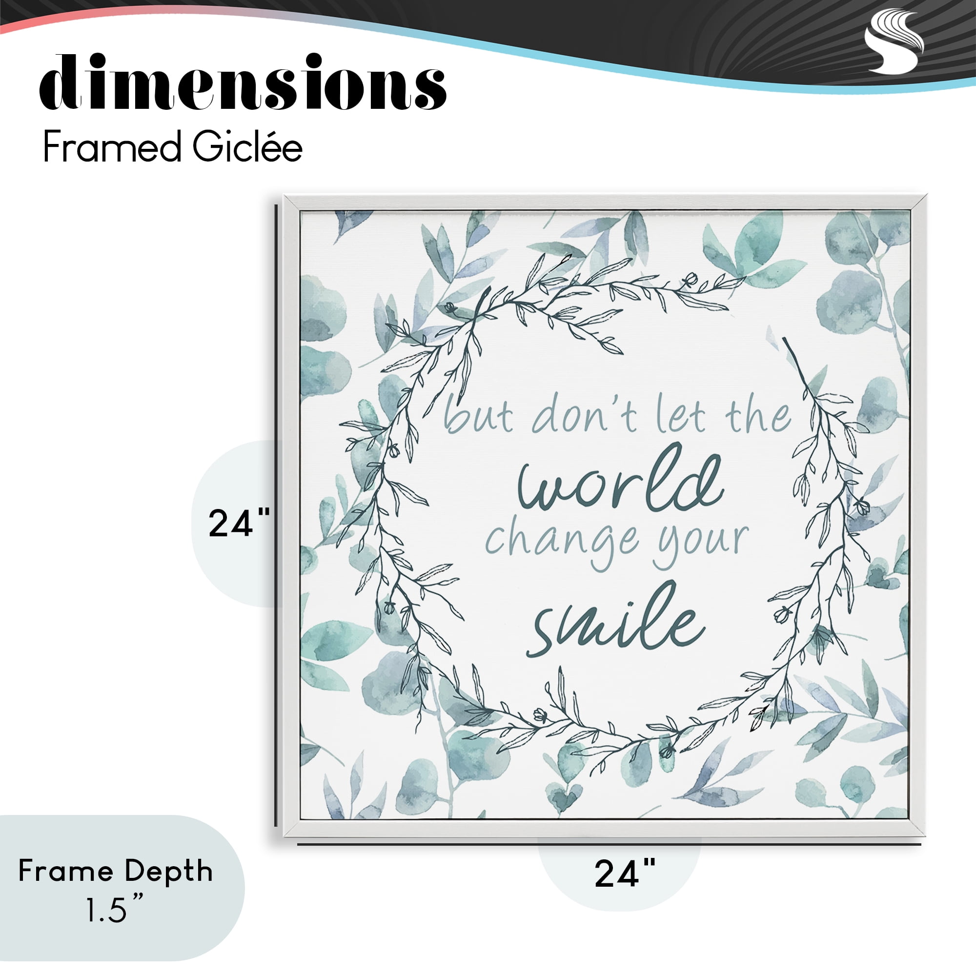 Stupell Industries Don't Let The World Change White Framed Giclee Art, design by Kim Allen