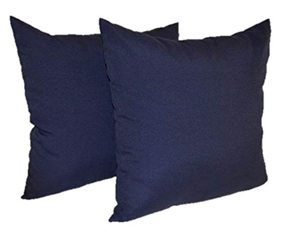 solid navy blue outdoor pillows